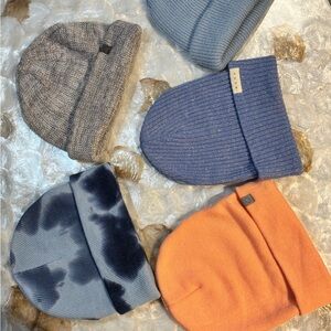 Beanie Set - Blue, Gray, Orange